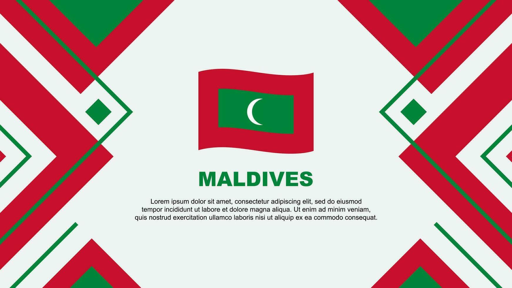 maldiverna flagga abstrakt bakgrund design mall. maldiverna oberoende dag baner tapet vektor illustration. maldiverna illustration