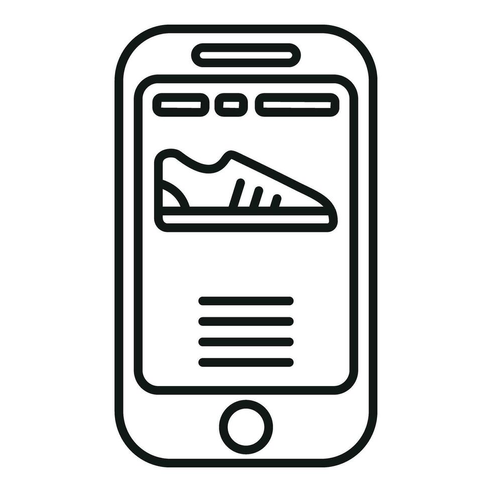 Läufer modern App Symbol Gliederung Vektor. Fitness Person vektor