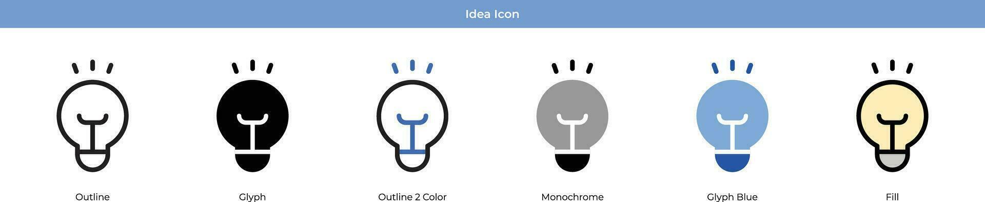 Idee-Icon-Set vektor