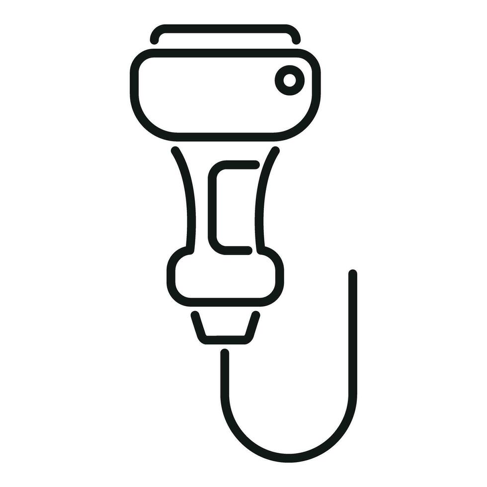 Monitor sonograph Symbol Gliederung Vektor. Ultraschall- Arzt vektor