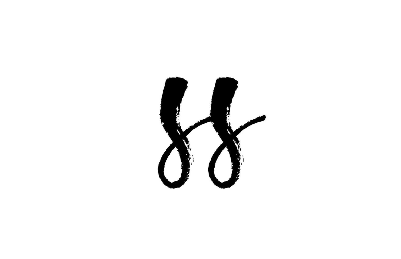 ss ss Alphabet Buchstaben Logo Symbol Kombination. Grunge handgeschriebenes Vintage-Design. schwarz-weiße Farbe für Unternehmen und Unternehmen vektor
