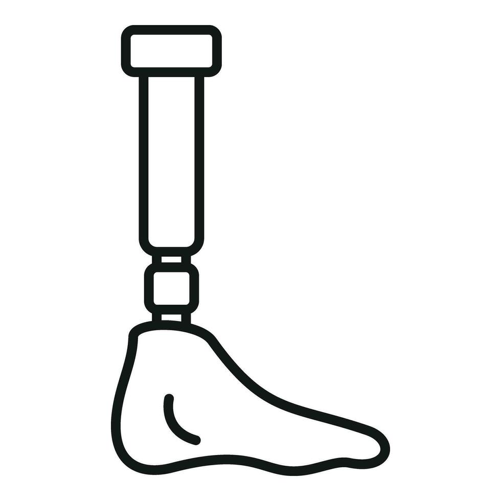 Fuß Bioprinting Symbol Gliederung Vektor. Wissenschaft Transplantation vektor