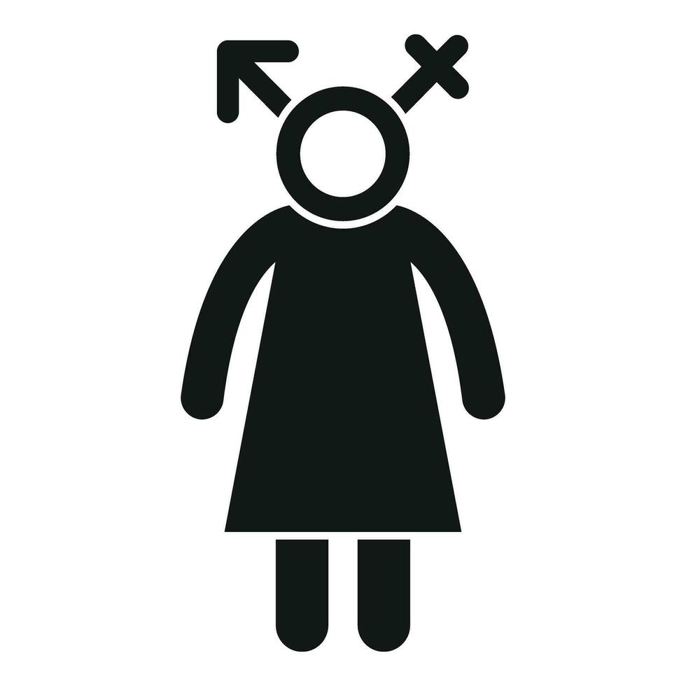 Geschlecht Identität Symbol einfach Vektor. weiblich Vielfalt vektor