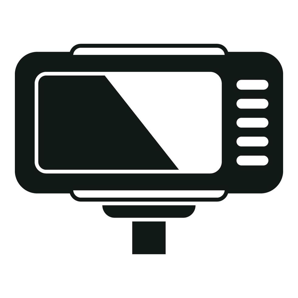 Taxameter Geographisches Positionierungs System Taste Symbol einfach Vektor. Radio Bewertung Fahrt vektor