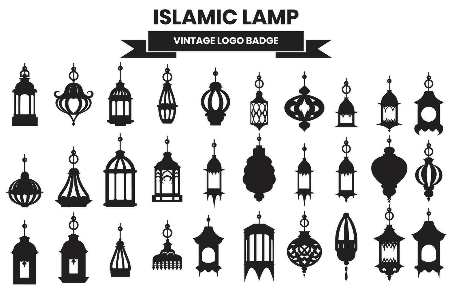 ai genererad islamic stil lampa i årgång stil vektor