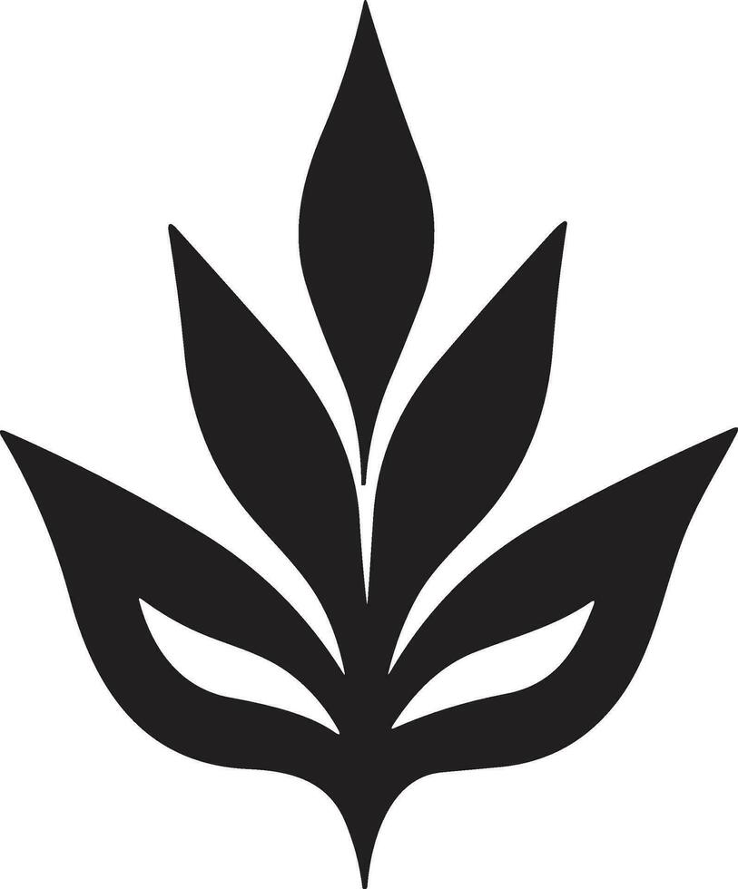 ai generiert Blatt oder Blume Logo im Spa Konzept im Jahrgang Stil vektor