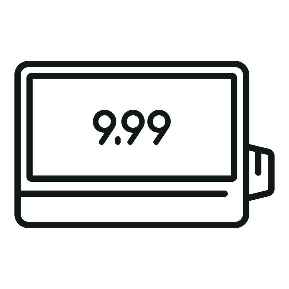 Taxameter Geographisches Positionierungs System Taste Symbol Gliederung Vektor. Radio Bewertung Fahrt vektor