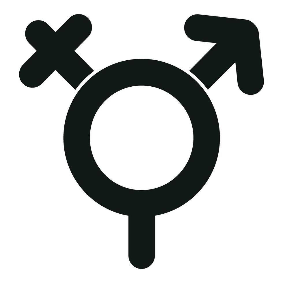 stolthet jämlikhet ikon enkel vektor. Stöd agender bisexuell vektor