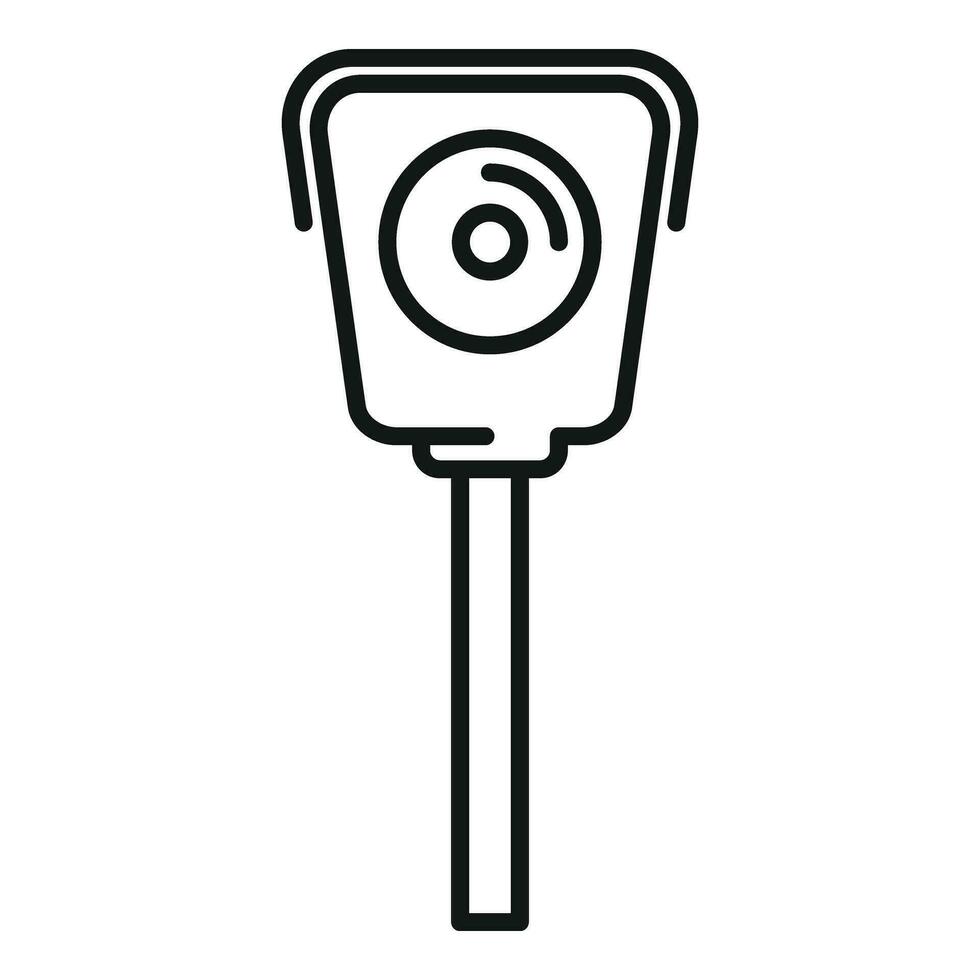 Straße Sensor Kamera Symbol Gliederung Vektor. Pflege Sitz Stelle vektor