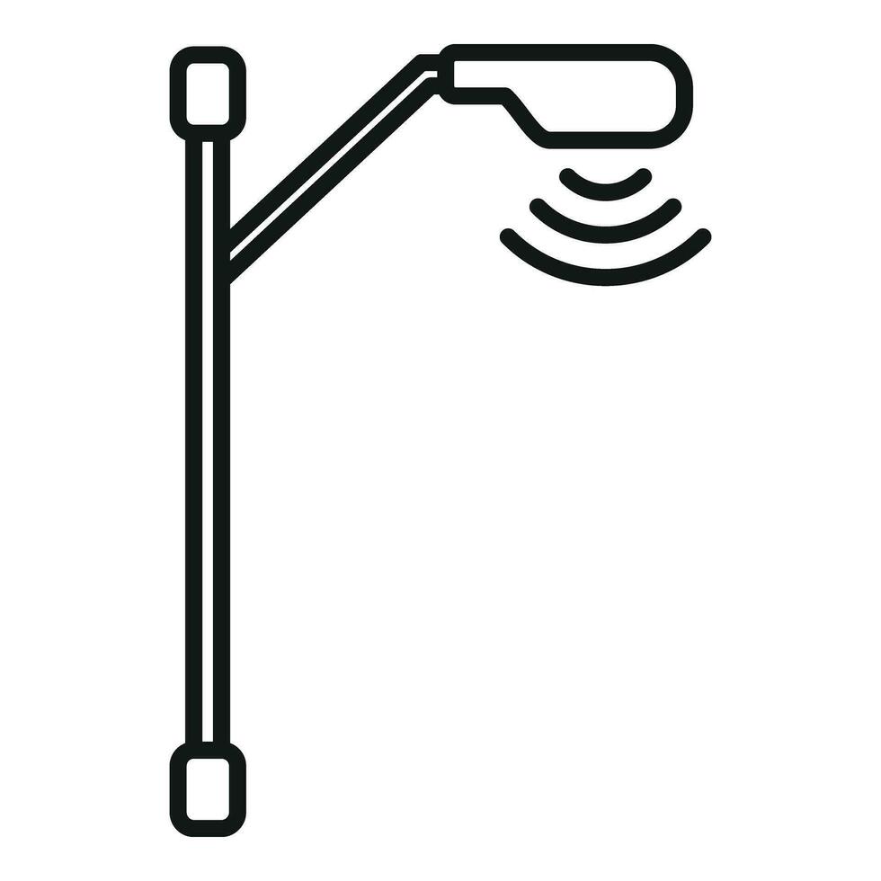 Sensor Straße Steuerung Symbol Gliederung Vektor. Sicherheit System vektor