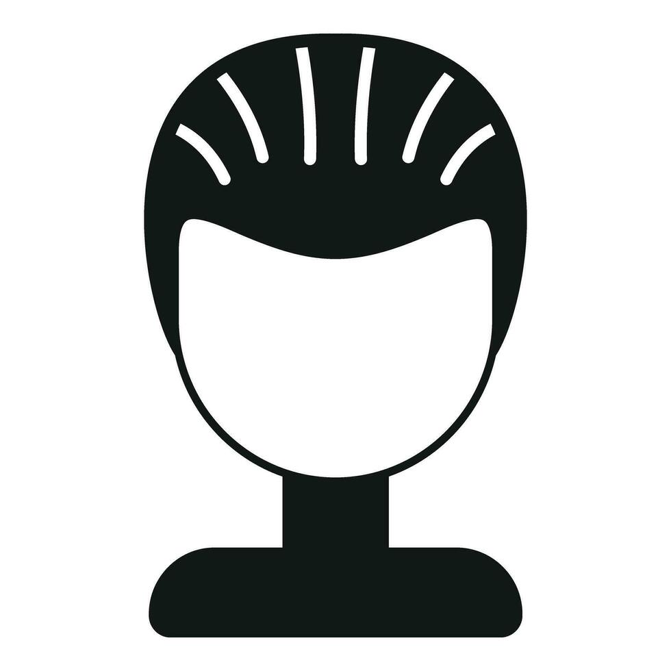 barberare kort peruk ikon enkel vektor. ansikte mode vektor