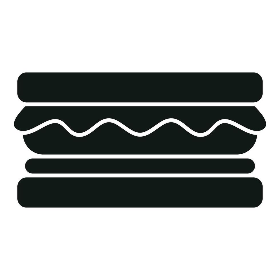 Zuhause gemacht Sandwich Symbol einfach Vektor. schnell Essen vektor