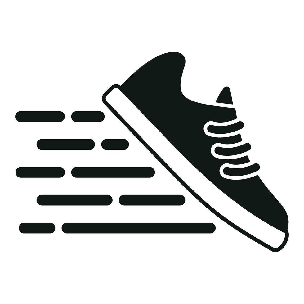 snabb springa sko ikon enkel vektor. hastighet leverans vektor