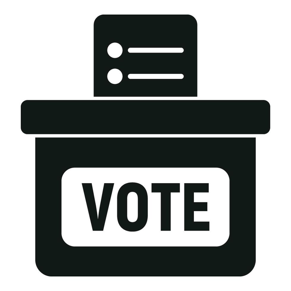 Abstimmung Abstimmung Box Symbol einfach Vektor. Debatte reden vektor