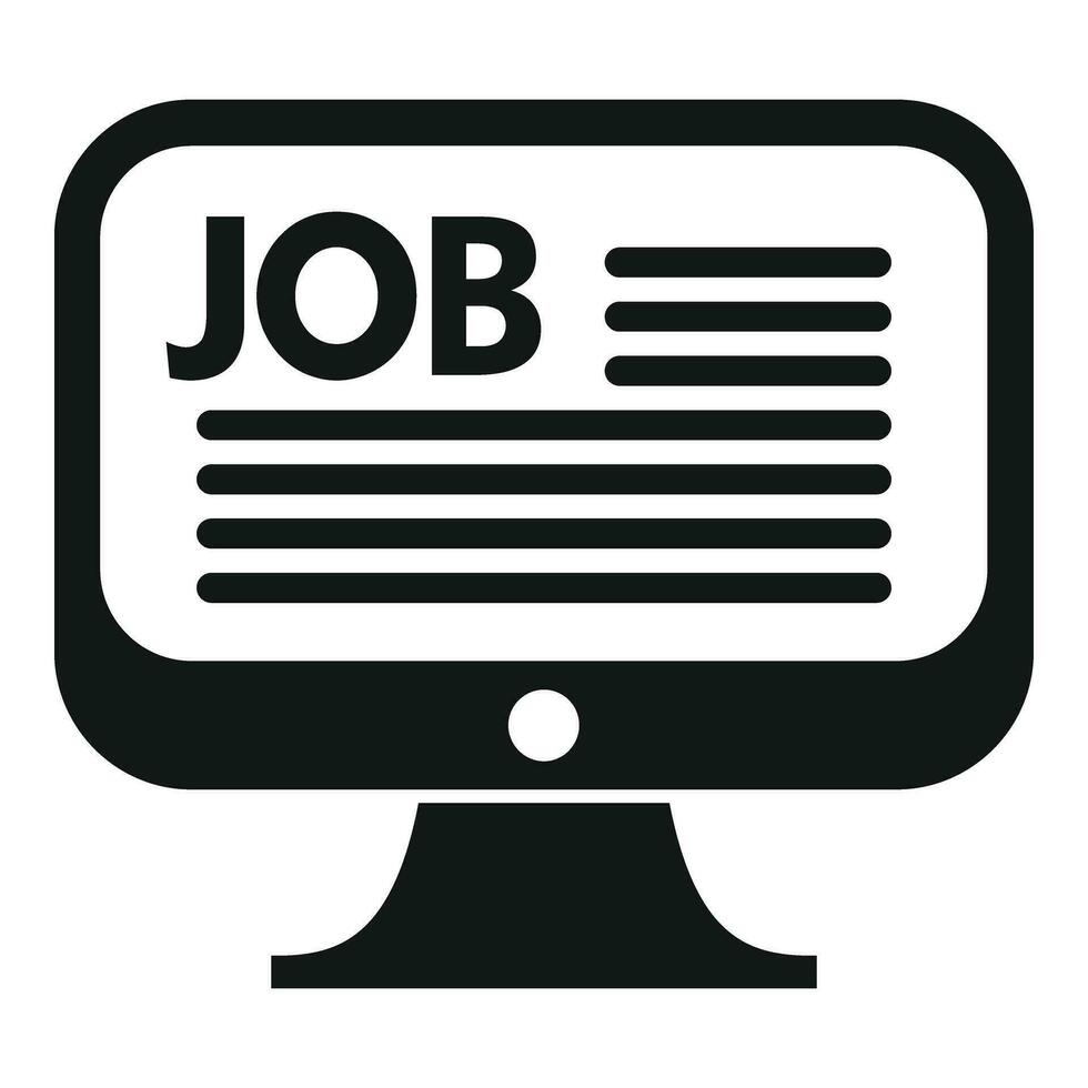 Job online Suche Symbol einfach Vektor. fortsetzen Std Interview vektor