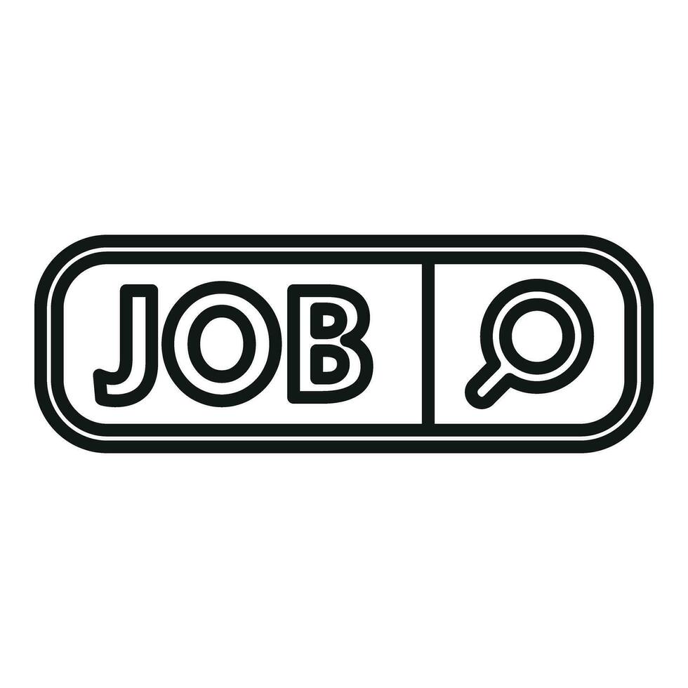 Job Suche online Symbol Gliederung Vektor. Mappe Werdegang vektor