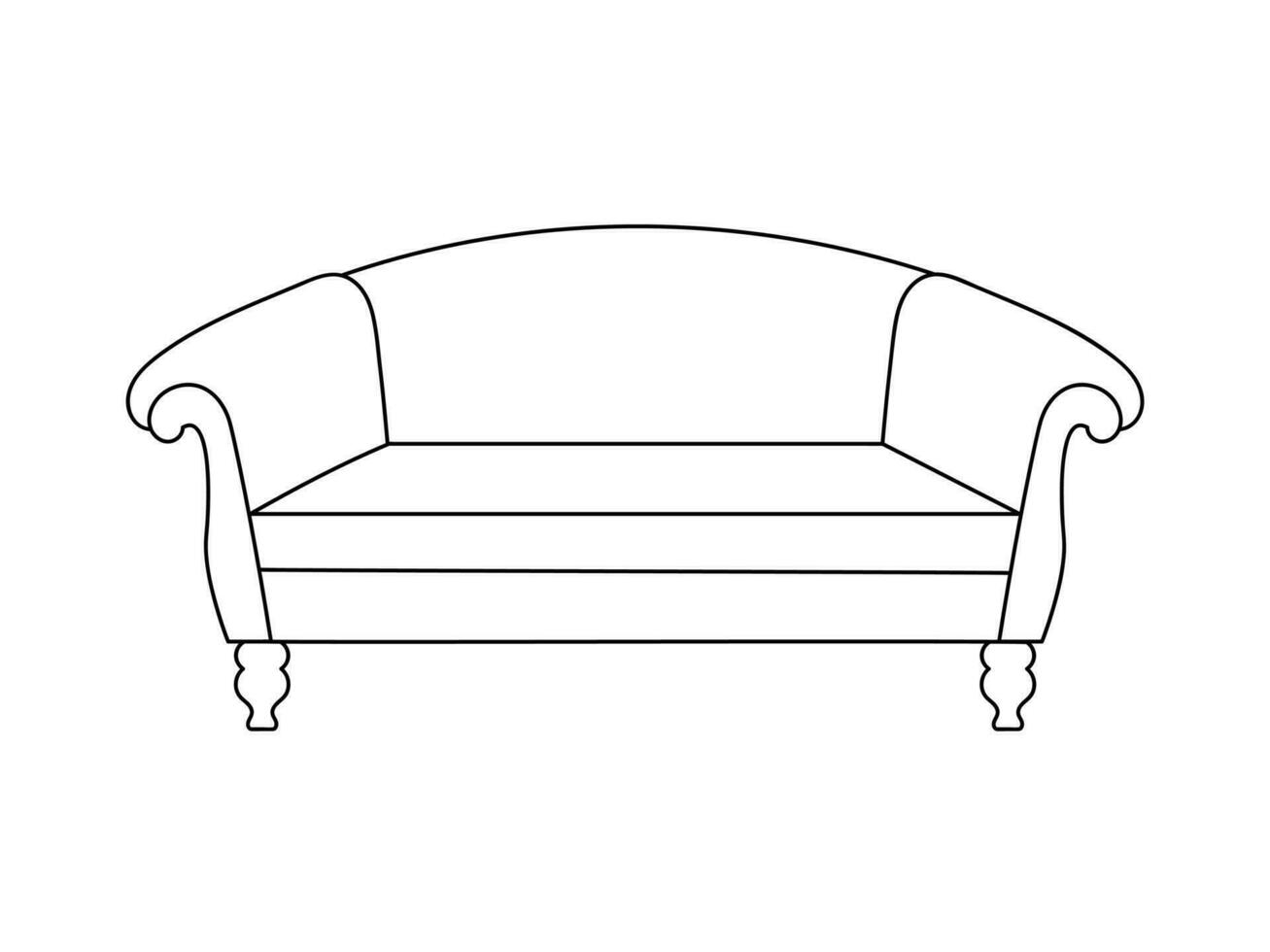 Sofa Linie Symbole. Möbel Design. Sammlung von Sofa Illustration. modern Möbel einstellen isoliert auf Weiß Hintergrund. vektor