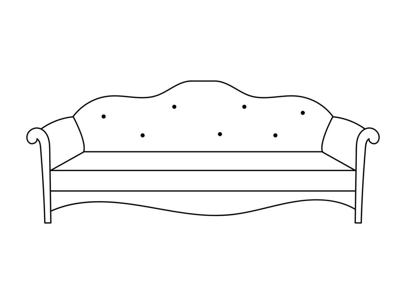 Sofa Linie Symbole. Möbel Design. Sammlung von Sofa Illustration. modern Möbel einstellen isoliert auf Weiß Hintergrund. vektor