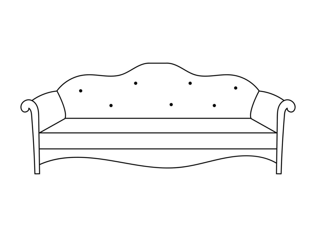 soffa linje ikoner. möbel design. samling av soffa illustration. modern möbel uppsättning isolerat på vit bakgrund. vektor