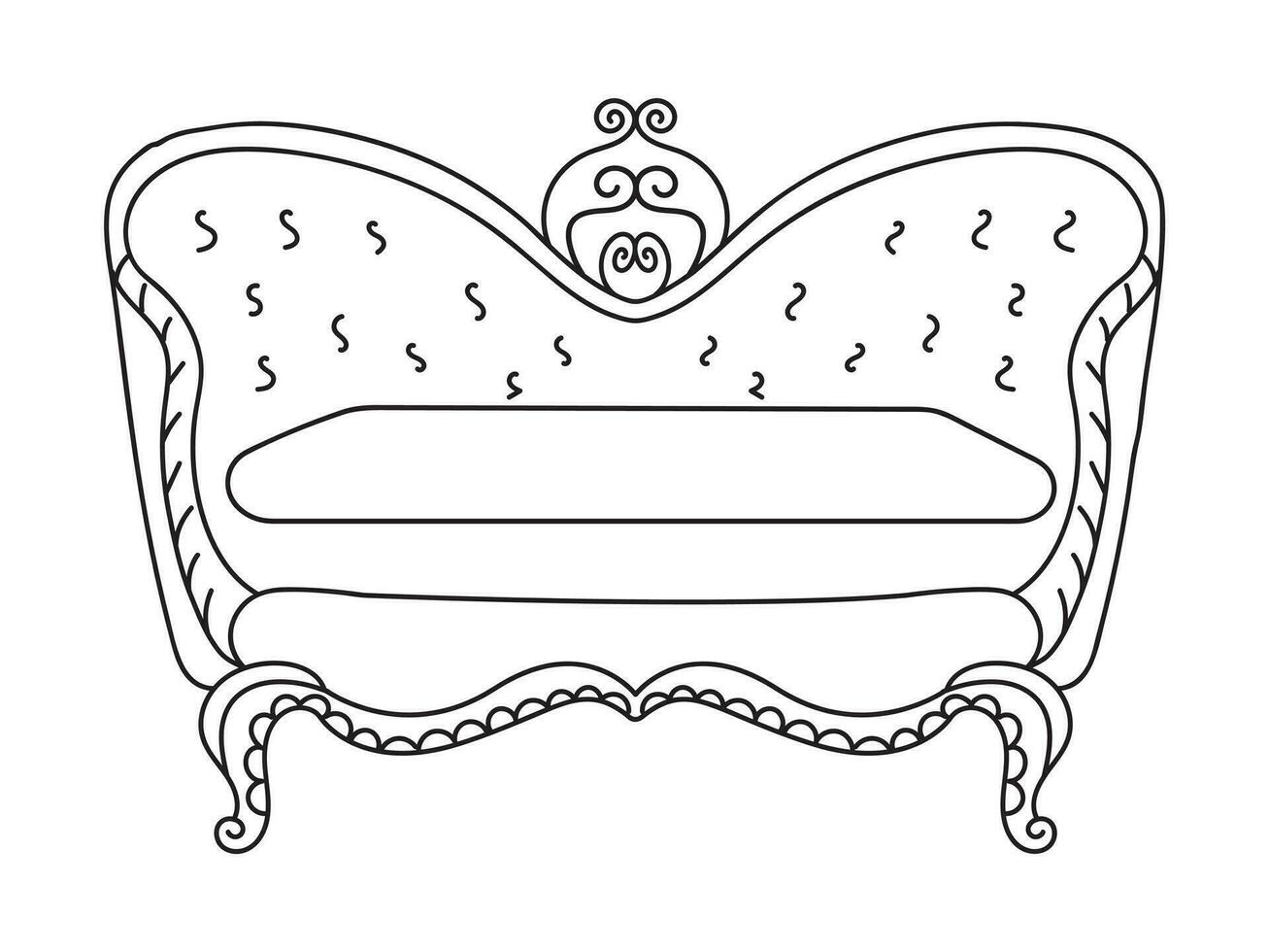 Sofa Linie Symbole. Möbel Design. Sammlung von Sofa Illustration. modern Möbel einstellen isoliert auf Weiß Hintergrund. vektor