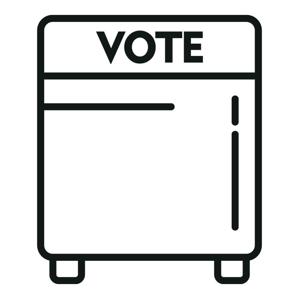 rösta låda ikon översikt vektor. människor bearbeta Rapportera vektor