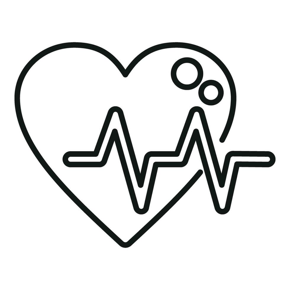 Herz Bewertung schlagen Symbol Gliederung Vektor. gesund Person vektor