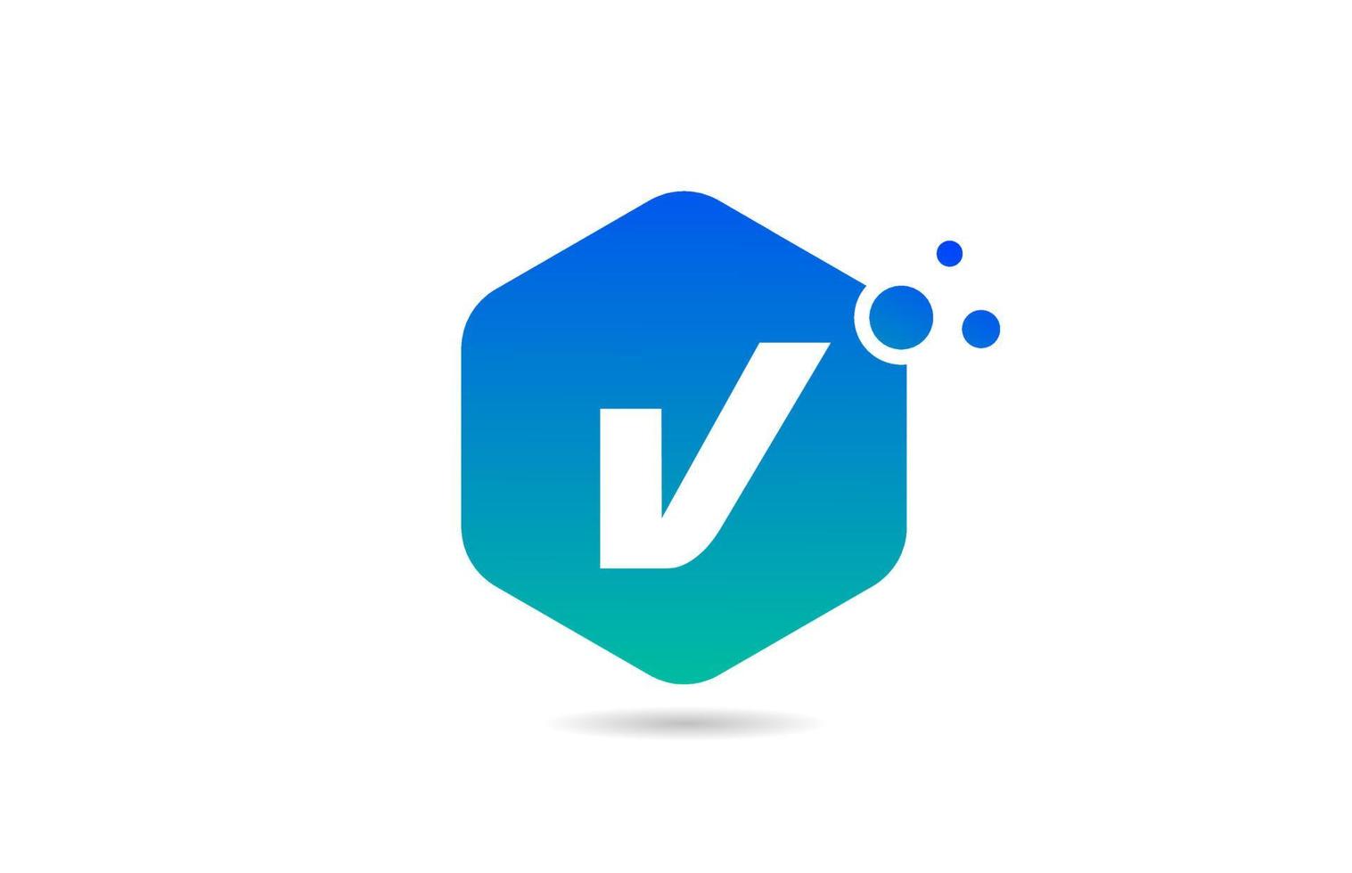 grün blau v Alphabet Buchstaben Logo Icon Design mit Raute für Unternehmen und Unternehmen vektor
