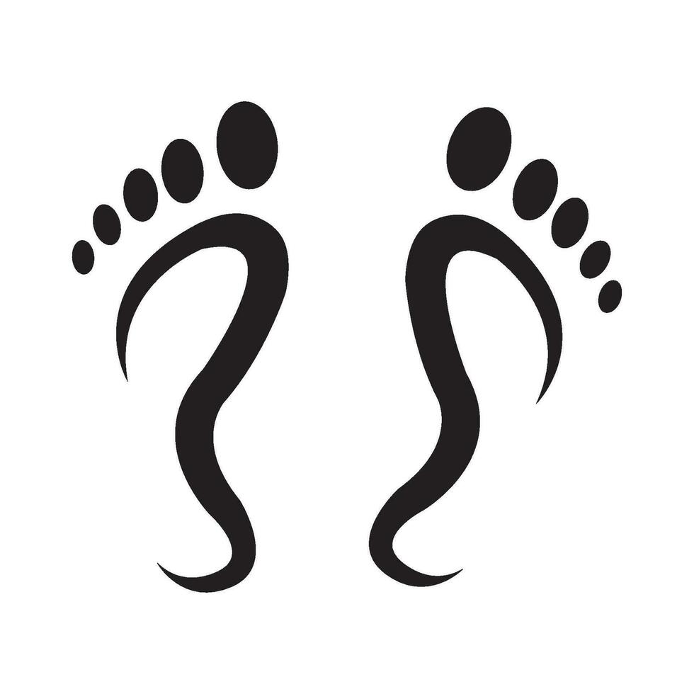 Fußabdrücke Symbol Logo Vektor Design Vorlage