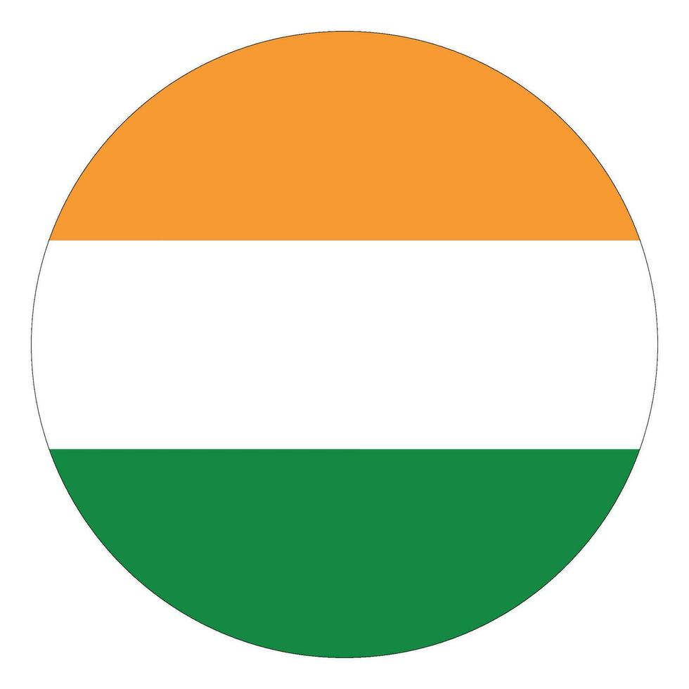Indien flagga i runda cirkel. flagga av Indien vektor