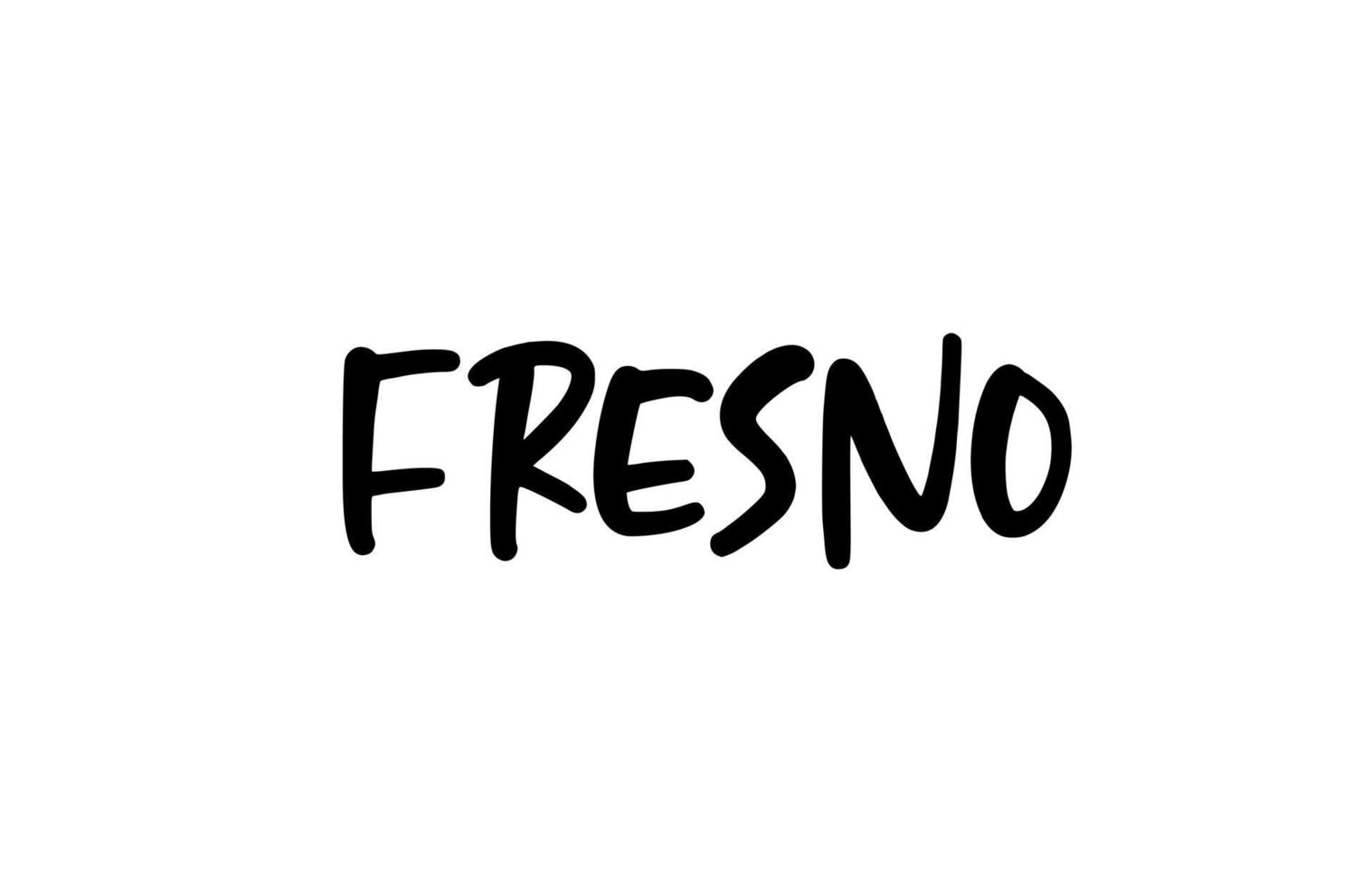 fresno city handschriftliche typografie worttext handbeschriftung. moderner kalligraphietext. schwarze Farbe vektor