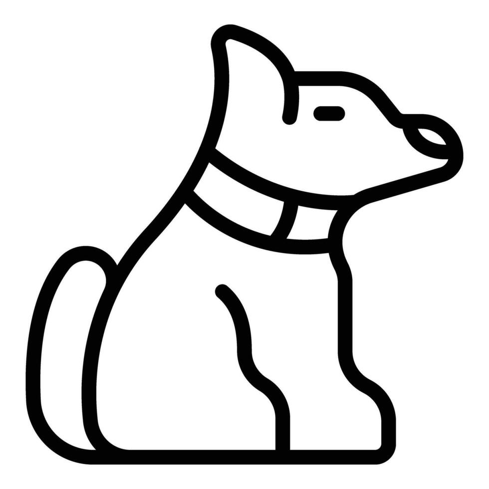 Hund Erwachsene Lauf Symbol Gliederung Vektor. abspielen Beweglichkeit Kurs vektor