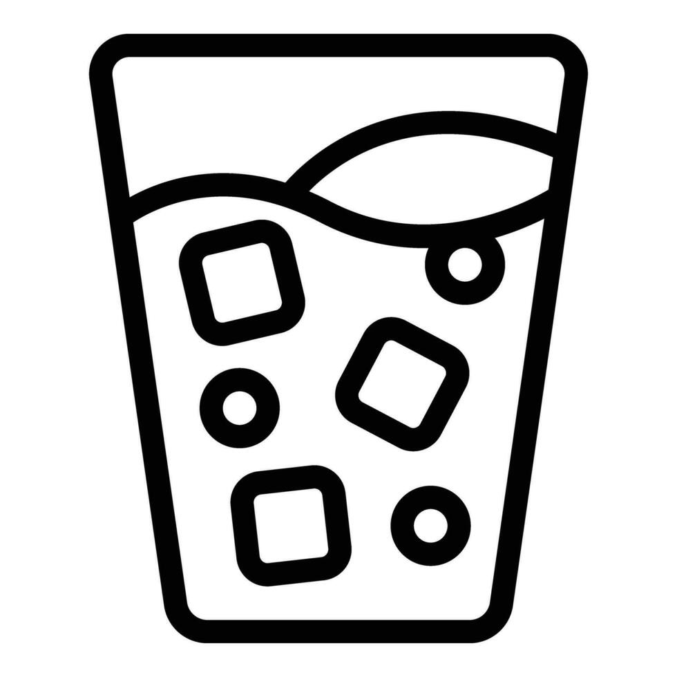 Kaffee Bohnen Glas Symbol Gliederung Vektor. Tee Stroh Getränk vektor