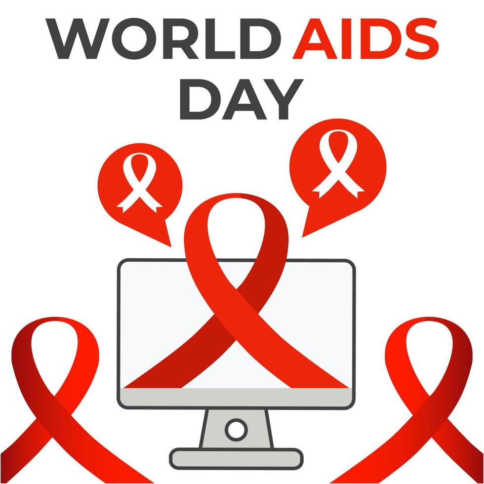 world aids day social media post vektor