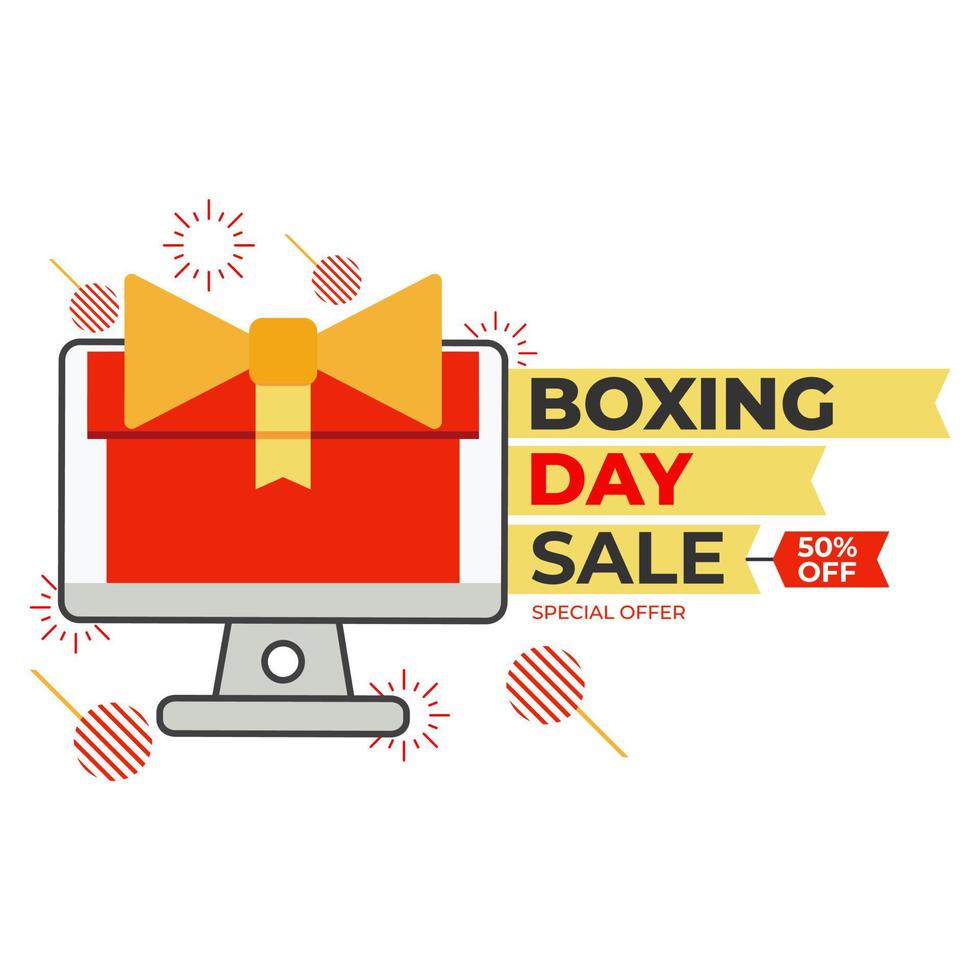 Boxing Day Sale Promotion Social Media Post Design-Vorlage vektor