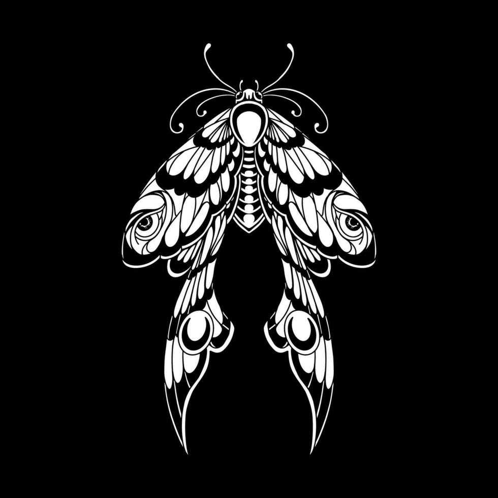 Vektor Monarch Schmetterling Silhouetten, Vektor Illustration