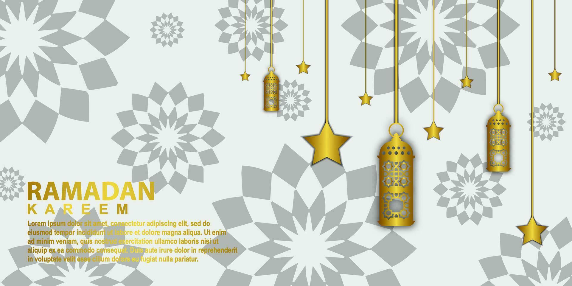 Ramadan Kareem Banner Hintergrund Design Illustration vektor