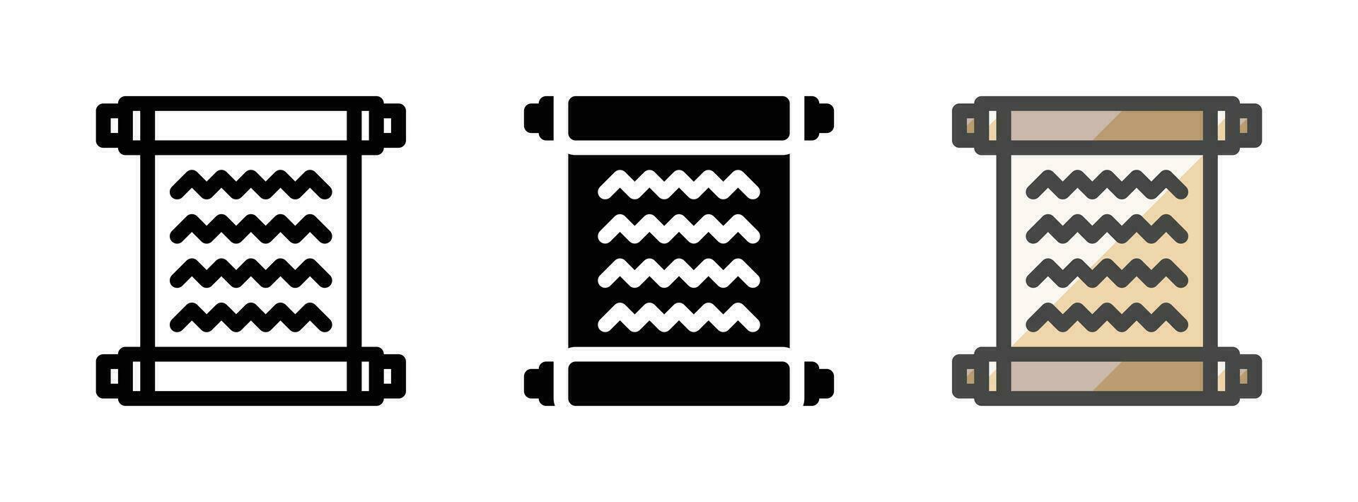 Mehrzweck Papier Vektor Symbol im Umriss, Glyphe, gefüllt Gliederung Stil