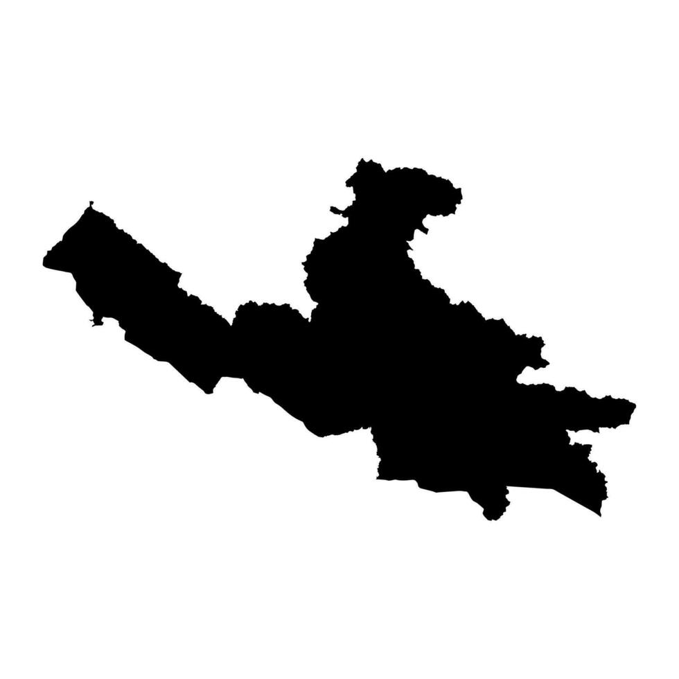 Lumbini Provinz Karte, administrative Aufteilung von Nepal. Vektor Illustration.