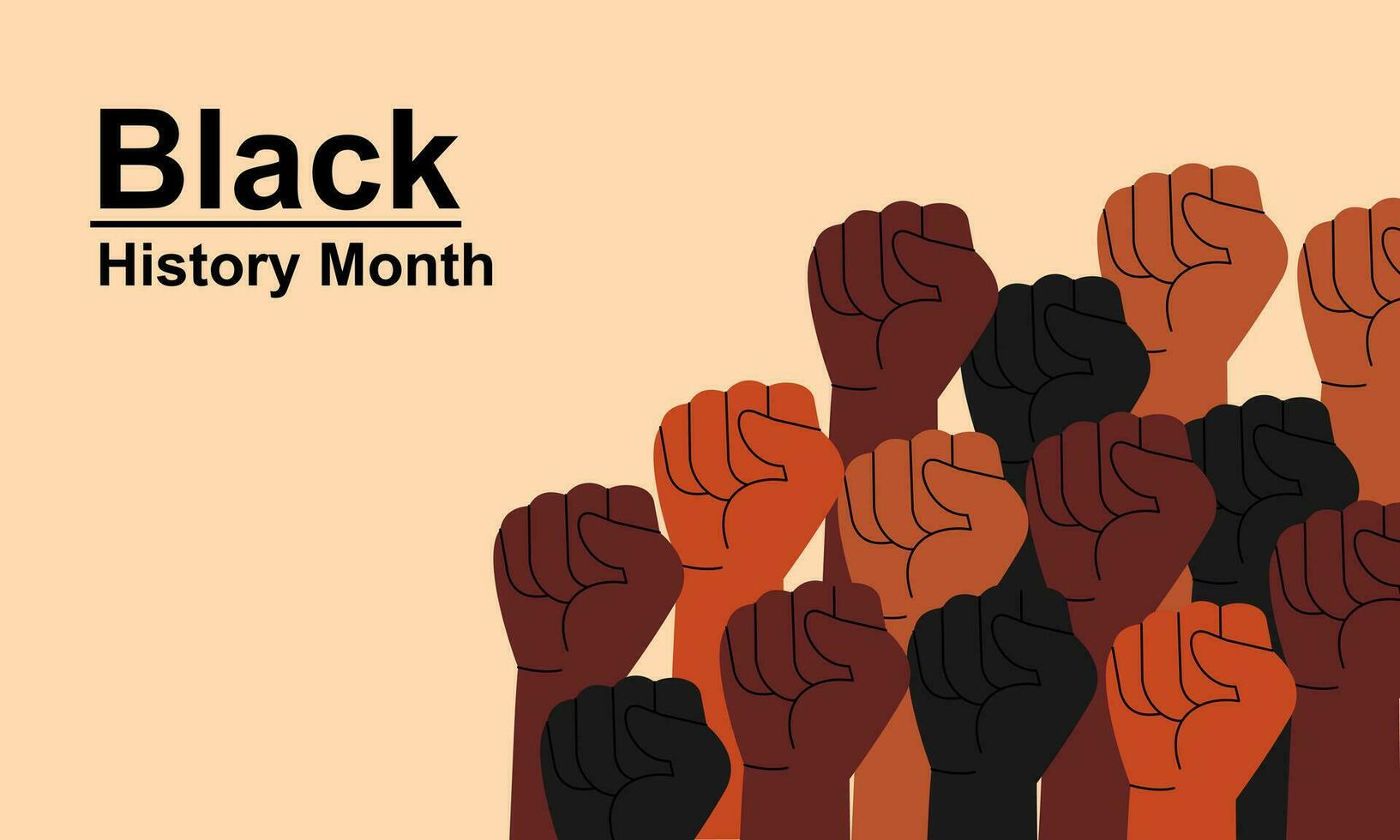 svart historia månad begrepp. vektor illustration av afrikan-amerikan historia månad