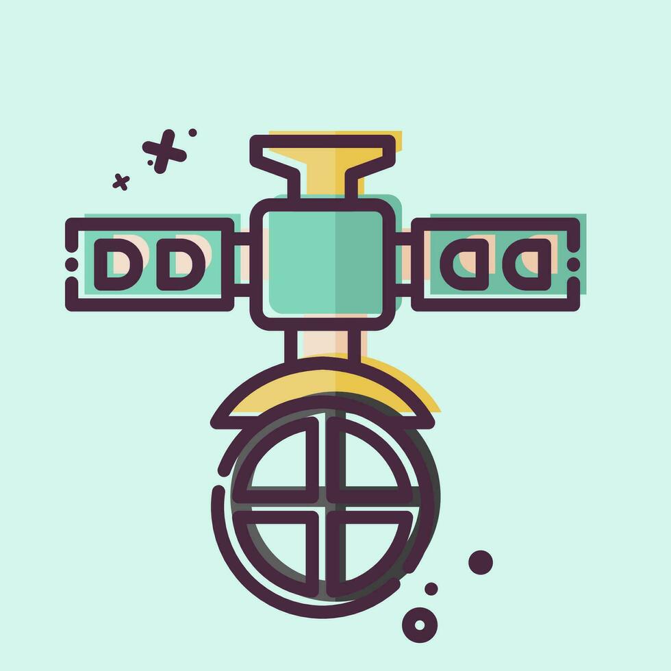 ikon militär satellit. relaterad till satellit symbol. mbe stil. enkel design redigerbar. enkel illustration vektor