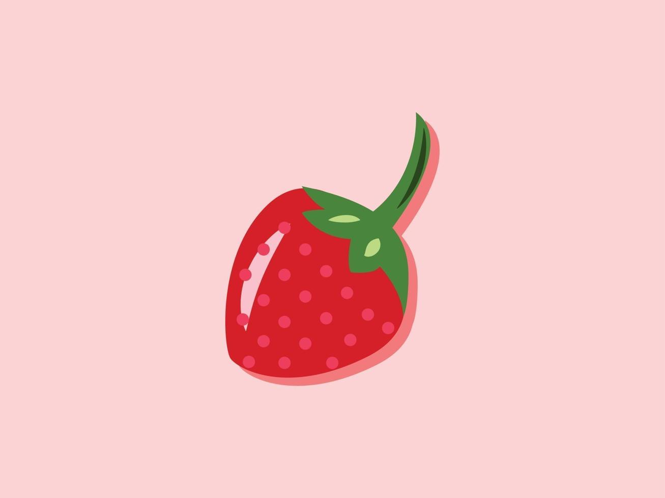 Erdbeerillustration, einfache Illustration von Erdbeeren vektor