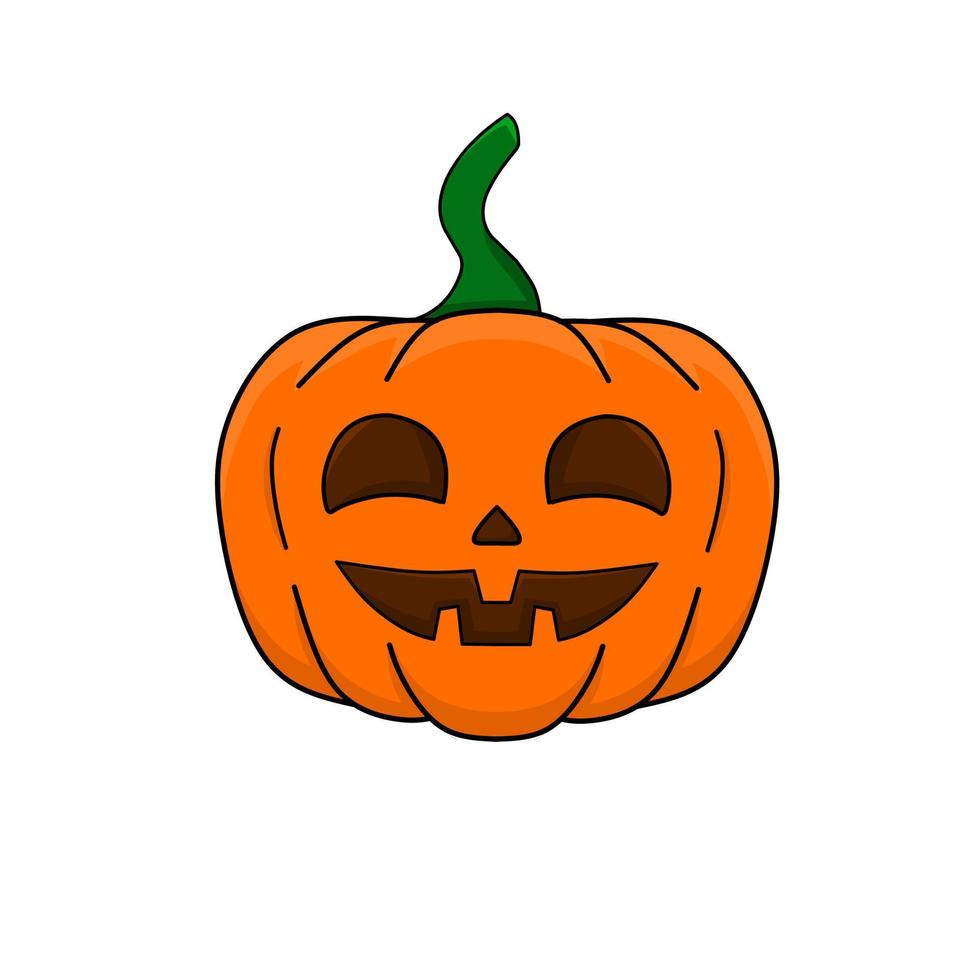 Vektor-Illustration Charakter Jack'o Latern Kürbis Halloween vektor