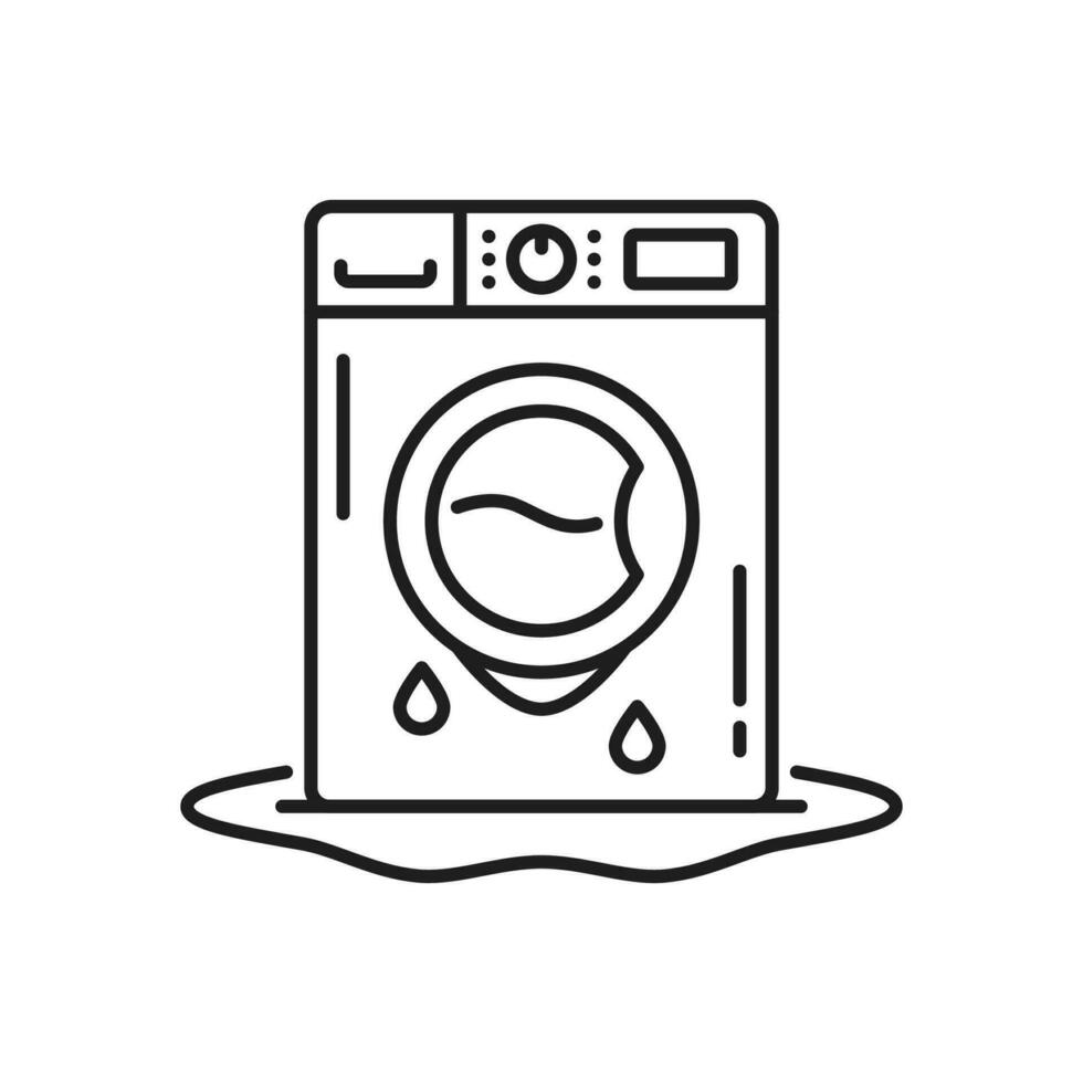 VVS service ikon med bruten tvättning maskin vektor