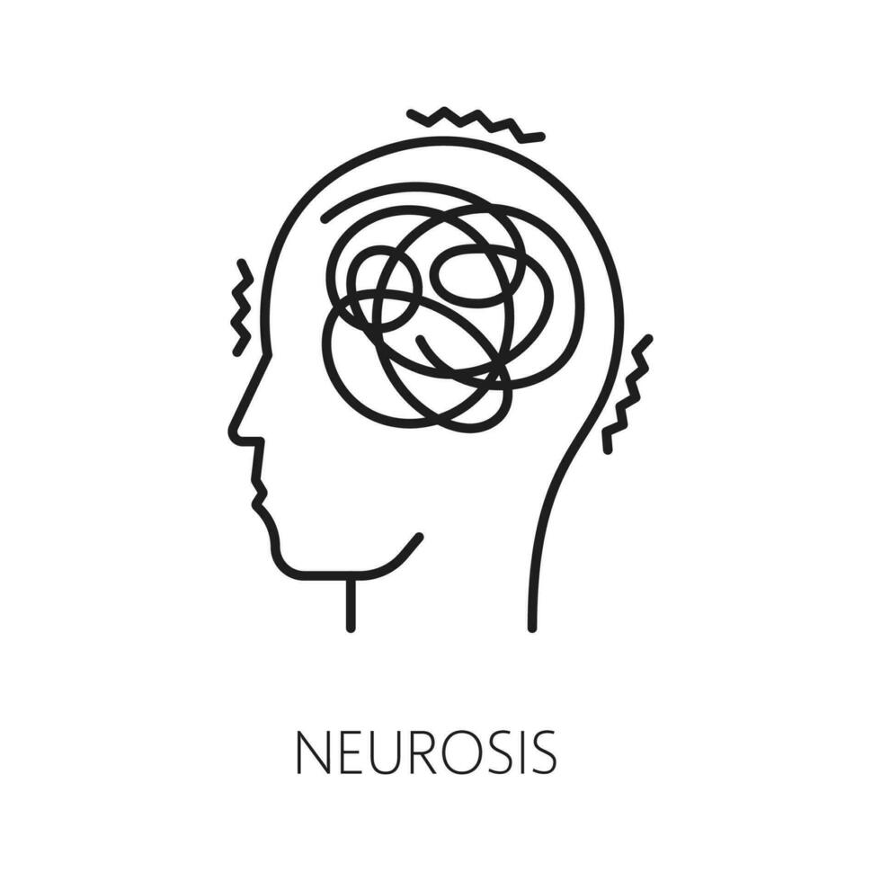 neuros psykologisk oordning problem ikon vektor