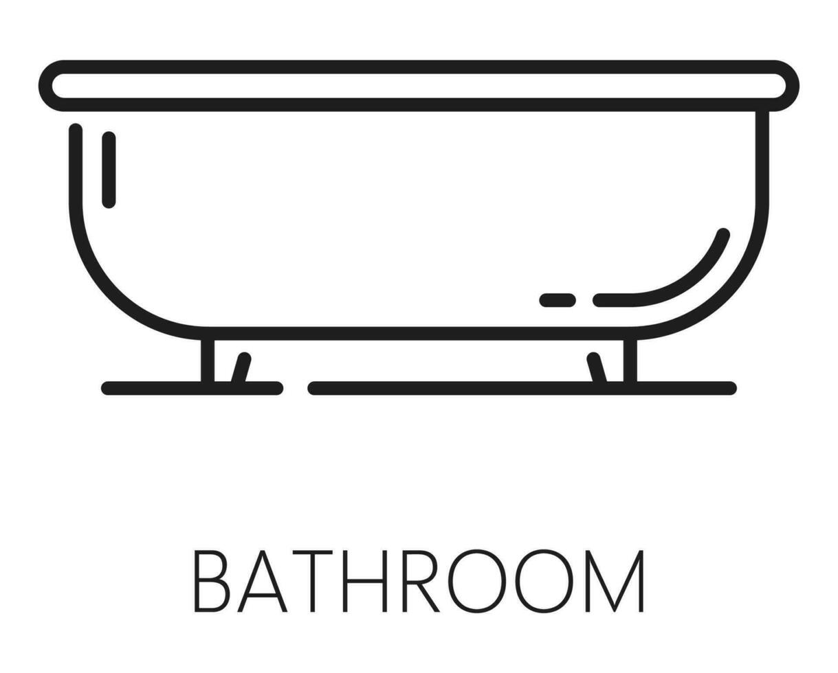 echt Nachlass Symbol, Badezimmer dünn Linie Zeichen vektor