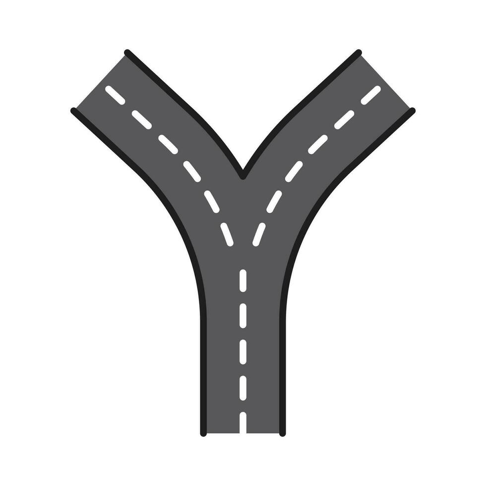 Autobahn Straße Farbe Symbol, der Verkehr Route Kreuzung vektor