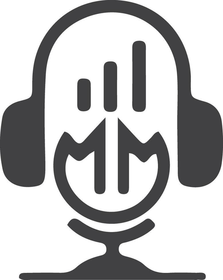 minimalistisk dag handel podcast logotyp vektor