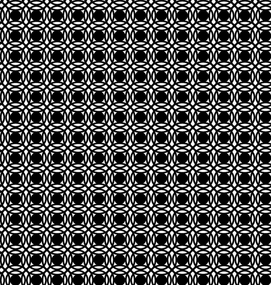 Vektor geometrisch nahtlos Muster von schwarz konzentrisch Kreise auf ein Weiß Hintergrund