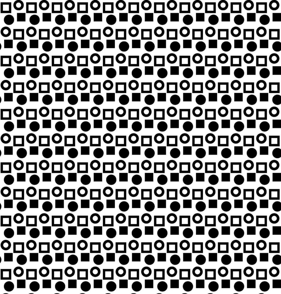 Vektor nahtlos Textur im das bilden von schwarz geometrisch Formen auf ein Weiß Hintergrund
