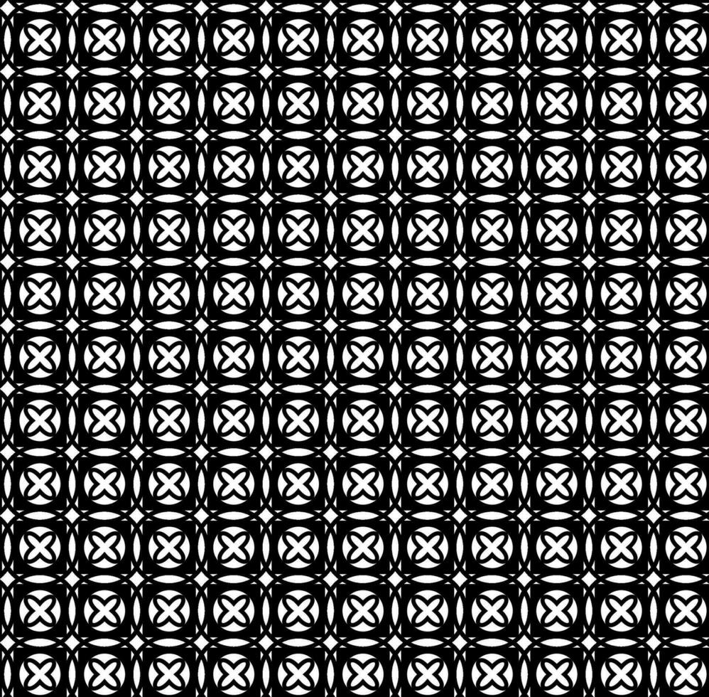 Vektor nahtlos Textur im das bilden von ein Gitter von schwarz abstrakt geometrisch Muster auf ein Weiß Hintergrund